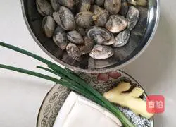 Clam tofu Illustration of how to make soup 1