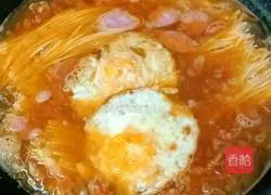 Illustration of tomato and egg braised noodles 13