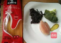 Shredded chicken Illustration of how to make pasta 1