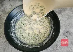 Illustration of how to make chive egg pancake 7