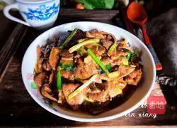 Pork liver fried with green onions Illustration of how to do it 13