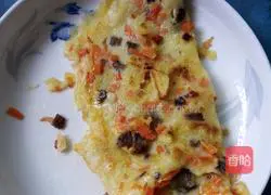 Illustration of how to make radish, beef and egg pancakes 9