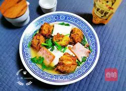 Illustration of radish ball and tofu soup 11