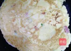 Illustration of how to make breakfast egg pancakes 4