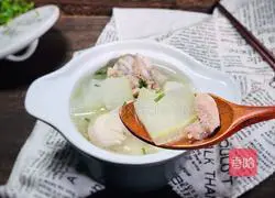 Illustration of how to make pork belly and winter melon soup 12