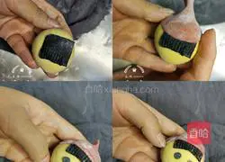 Illustration of how to make cute bean paste buns 11