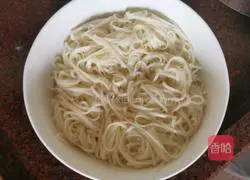 Illustration of home-style scallion noodles 5