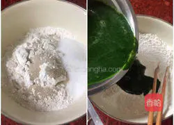 Illustration of two-color hair cake 3