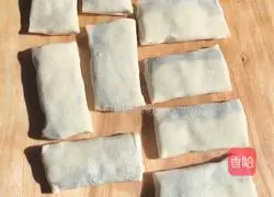 Illustration of how to make pan-fried Chinese bean paste spring rolls 5