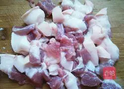 Illustration of braised pork with dried plums and vegetables 3