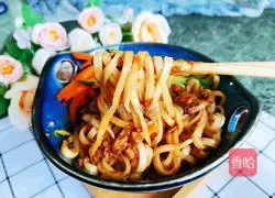 Illustration of how to make noodles with mushroom meat sauce 20