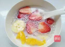Illustration of how to make fruit sago 7