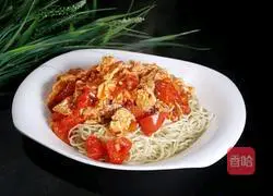 Illustration of tomato and egg topping 23