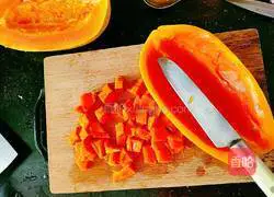 Illustration of making mushroom papaya 5