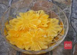 Illustration of how to make pineapple flower and dried pineapple fruit 2