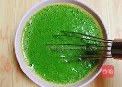 Spinach chicken cake (soy milk, water and egg version) recipe 10