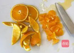Illustration of how to make orange chrysanthemum ice drink 3