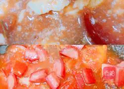 Illustration of how to make tomatoes, scrambled eggs and braised pasta 5