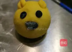 Illustration of how to make pumpkin and bear bean paste buns 8