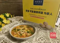 Illustration of how to make egg flower fungus soup 11