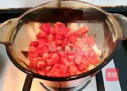 Illustration of how to make shrimp skin tomato noodles 9