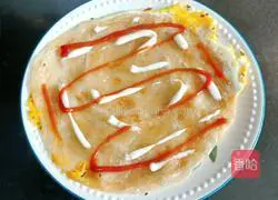 Illustration of how to make egg hand cakes 10