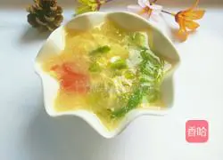 Illustration of how to make lettuce and egg soup 9