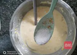 Illustration of how to make egg and ham pancakes 4