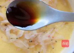 (Steamed vegetables) dried shrimps Illustration of how to make steamed eggs 9