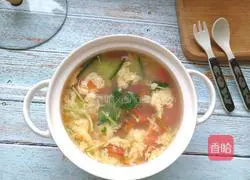 Tomato, cucumber and egg soup (oil-free version) illustration 10