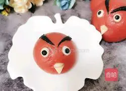 Angry Birds Bean Paste Bun Recipe Illustration 14