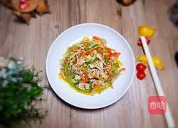 Illustration of how to make shredded bell pepper pork 16