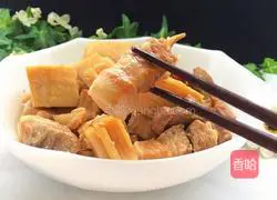 Illustration of how to cook pork with spring bamboo shoots 14