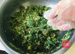 Illustration of how to make shepherd’s purse and large meat dumplings 10