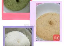 Illustration of homemade vegetable juice flower rolls 4