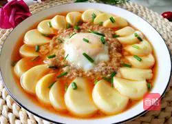 Illustration of how to make minced meat, steamed eggs and tofu 11