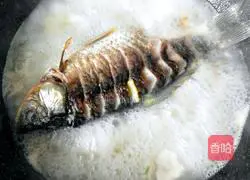 Illustration of how to make crucian carp tofu soup 10