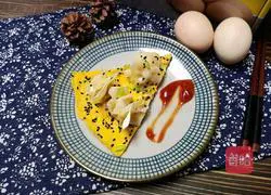 Illustration of how to make fried wontons with eggs 11