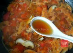 Illustration of how to make shrimp and mushroom soup with tomato sauce 16