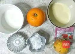 Illustration of how to make orange mousse cup 1