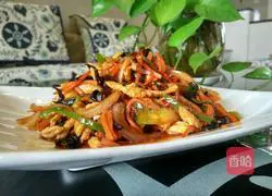 Illustration of how to make fish-flavored shredded chicken 11