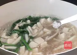 White Jade Mushroom and Tofu Soup Recipe Illustration 15