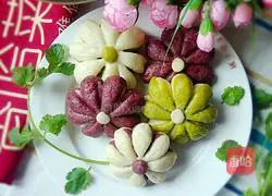 Illustration of how to make flower steamed buns 15