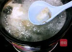 Illustration of how to make radish stick bone soup#light food and reduce fat#9