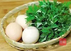 Illustration of how to make mugwort egg cake 1