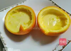 Illustration of how to make orange egg custard 10