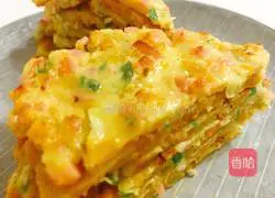 Illustration of making colorful thousand-layer cake 6