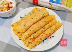 Illustration of how to make tomato and egg breakfast cake 15