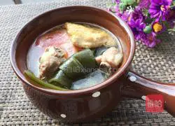 Kelp and Tofu Miso Illustration of how to make soup 8