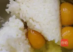 Baby Breakfast ~ Rice Egg Pancake Recipe Illustration 1